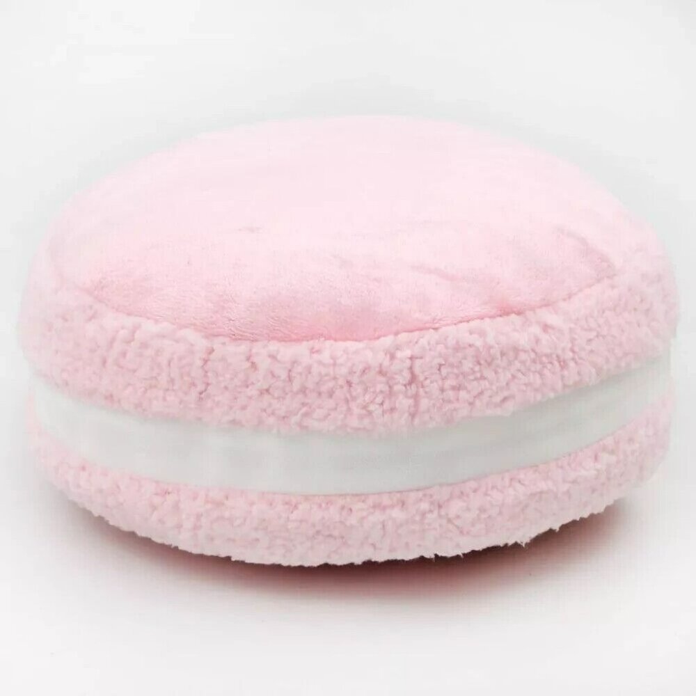 Macaron 12" Plush Pink Throw Pillow